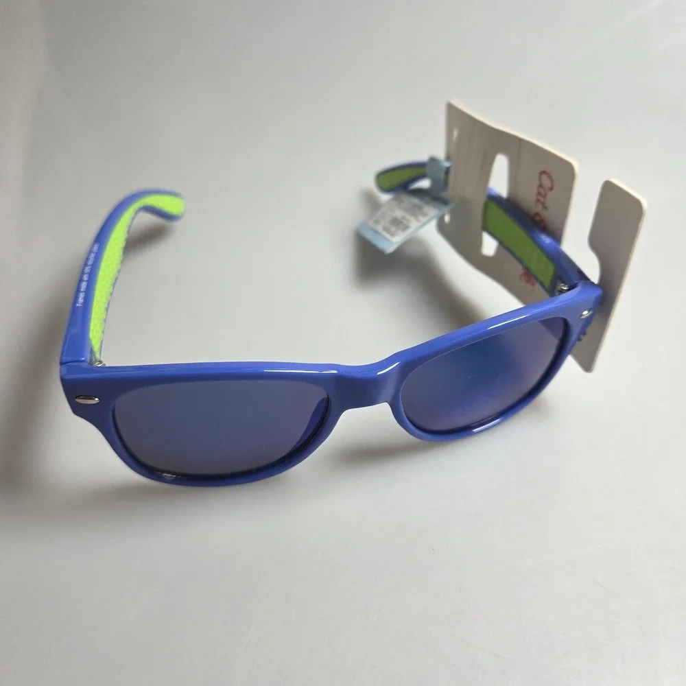Cat & Jack Kids Blue and Lime Green UV Protection Sunglasses Ages 3+